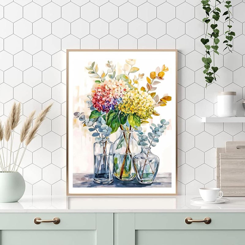 hito Flowers Paint by Numbers Kit for Adults - Flower Paint by Numbers Kit for Adults Beginner for Gift Home Wall Decor 16x20 Inch - Image 5